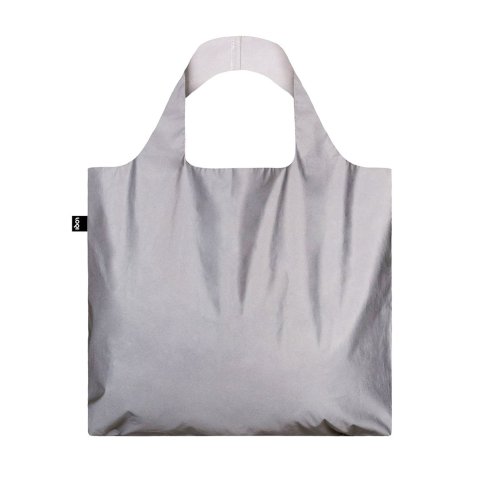 Loqi Shopping Bag Borsa riflettente circa 50 x 42 cm, argento