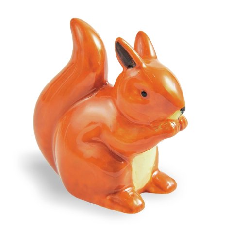 Figur aus Porzellan 4 x 3,7 x 2,2 cm, Eichhörnchen