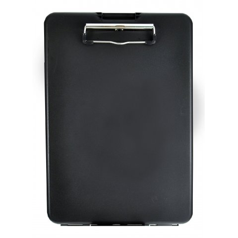 Saunders clipboard with storage compartment SlimMate 8.5 in x 12 in, plastic, top closure, black
