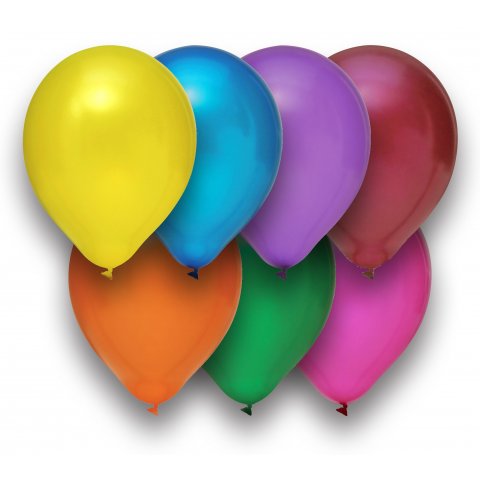 Balloons, mix of colors ø ca. 280 mm, 15 pcs., mix metallic