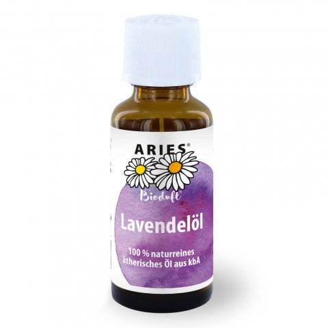 Organic essential oil glass bottle, 30 ml with dropper, Lavender