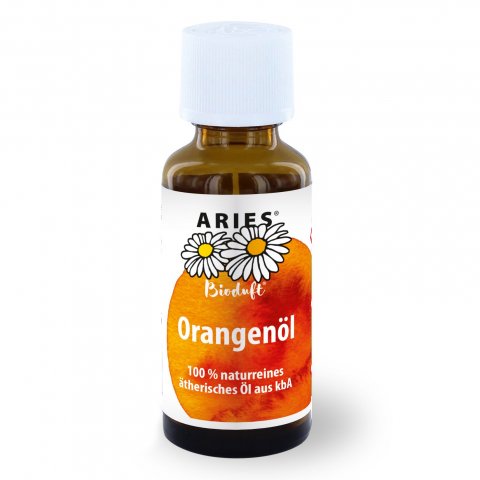 Organic essential oil glass bottle, 30 ml with dropper, Orange