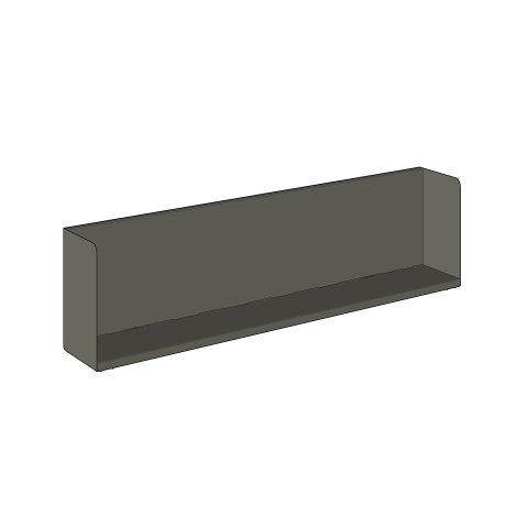 Modulor Wandregal L 900, farbig 900x300x210mm, metallic-grau, DB703 FS