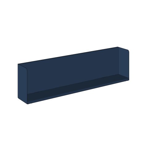 Modulor Wandregal L 900, farbig 900x300x210mm, Stahlblau, RAL 5011 FS