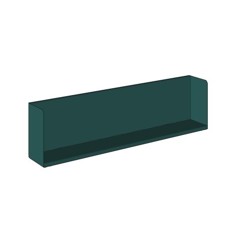 Modulor Wandregal L 900, farbig 900x300x210mm, Nachttürkis, RAL Des. 1902020 FS