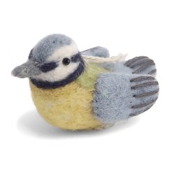 Gry &amp; Sif, felt articles to hang up 1 piece, 7 x 4 cm, handmade, blue tit