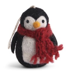 Gry & Sif, objetos de fieltro para colgar, 1 pieza, 7 x 6 x 4 cm, hecho a mano, pingüino