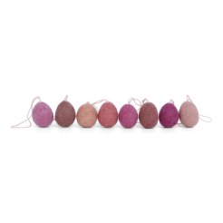 Gry &amp; Sif, objetos de fieltro para colgar Huevos, 8 piezas, ø 2,5 cm, hechos a mano, de colores