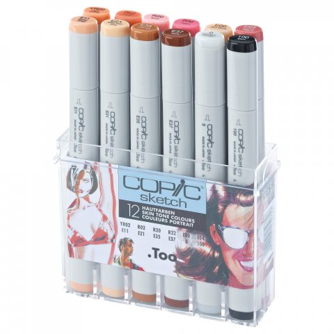 Copic Sketch Sets, 12er-Set Hautfarben
