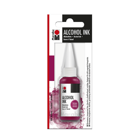 Marabu tinta de alcohol Botella de plástico 20 ml, Burdeos (034)