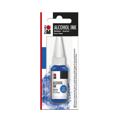 Marabu tinta de alcohol Botella de plástico 20 ml, genciana (057)