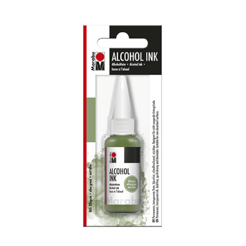 Marabu tinta de alcohol Botella de plástico 20 ml, verde oliva (065)