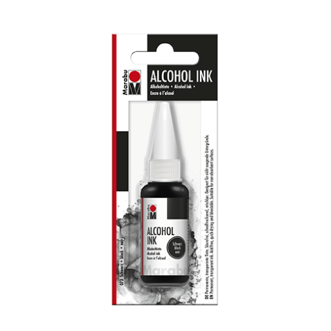 Marabu tinta de alcohol Botella de plástico 20 ml, negro (073)
