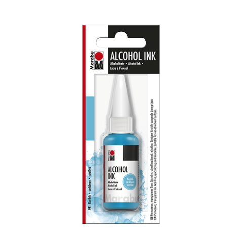 Marabu tinta de alcohol Botella de plástico 20 ml, Caribe (091)