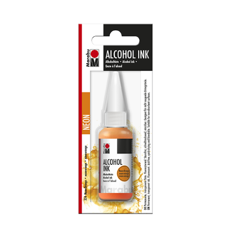 Marabu Alkohol Tinte Kunststoffflasche 20 ml, Neon-Orange (324)