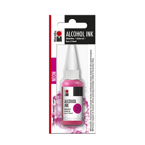 Marabu Alkohol Tinte Kunststoffflasche 20 ml, Neon-Pink (334)