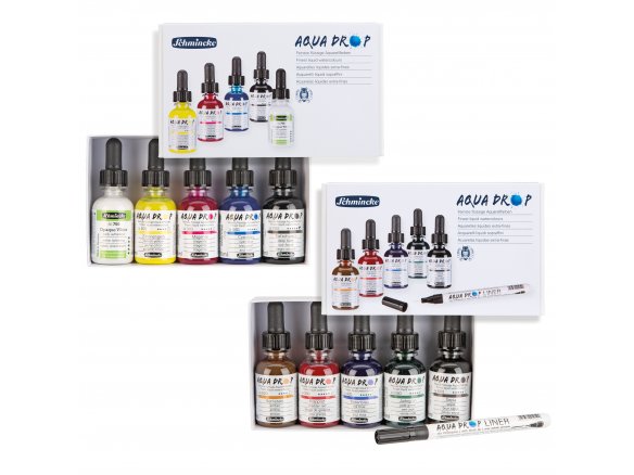 Schmincke flüssige Aquarellfarbe Aqua Drop, Set
