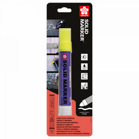 Sakura Industriemarker Solid Marker Stift geblistert, fluoreszierend gelb