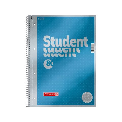 Brunnen Premium student notebook 210 x 297 DIN A4, dots squared, 80 shts/160 sides