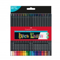 Set di matite colorate Faber-Castell Black Edition, 24 penne in scatola di cartone