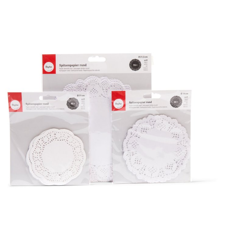 Lace paper doilies round