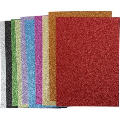 Mezcla de gomaespuma A4, 210 x 297 mm, s = 2 mm, 10 hojas, brillo