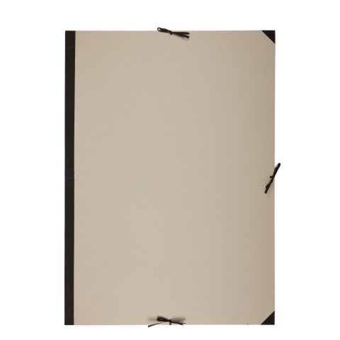 Cartón reciclado para encuadernación de carpetas de dibujo con asa/cinchas/solapas interiores, para DIN A0, gris