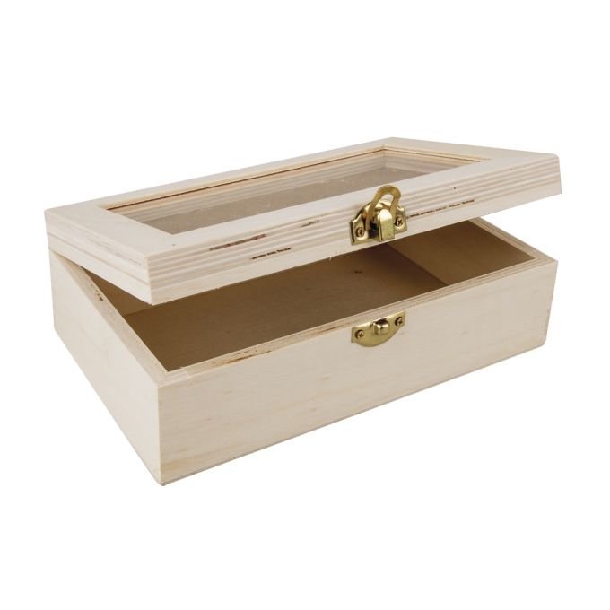 Holzkiste mit Rahmen-Klappdeckel kaufen