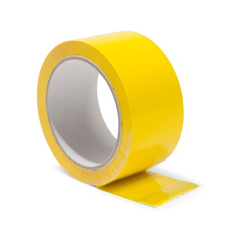 Packing tape, PP, acrylate adhesive, coloured 50 mm x 66 m, 48 µm, no unrolling noise, yellow