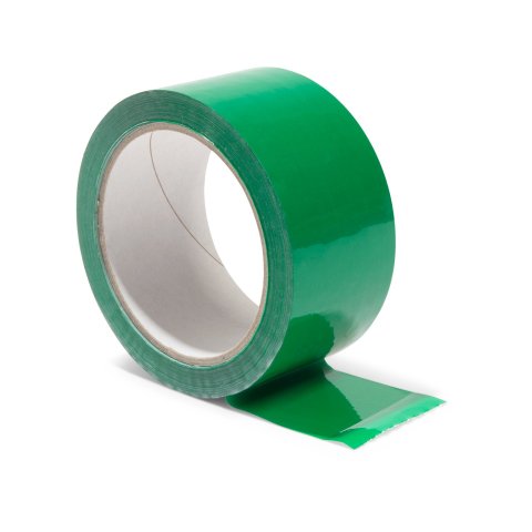 Packing tape, PP, acrylate adhesive, coloured 50 mm x 66 m, 48 µm, no unrolling noise, green
