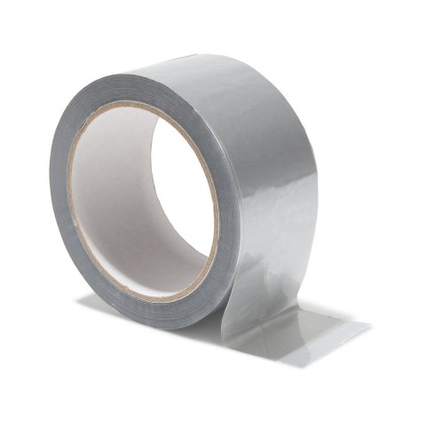 Nastro di imballaggio PP acrilato adesivo colorato 50 mm x 66 m, 48 µm, laminazione silenziosa, argento