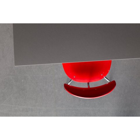 Linoleum Tischplatte, schräge Kante 25° (Zuschnitt möglich) MDF grau 21mm, max. 2400 x 1800mm, Radius 3mm 