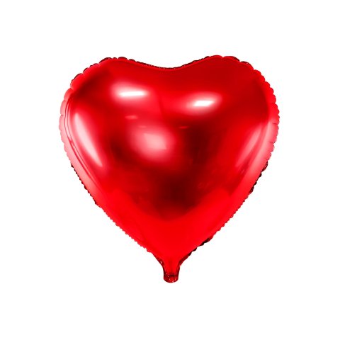 Motivo palloncini in foil rosso, h=45 cm, cuore