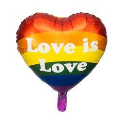 Motivo de globo de papel de aluminio, ø 35 cm, arco iris Love is Love