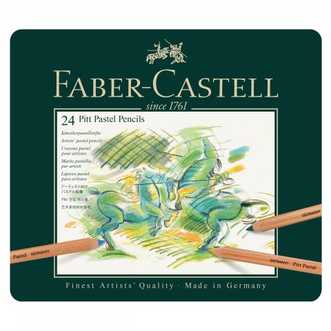 Faber-Castell Pitt Lápiz de color, set 24 pines en caja de metal