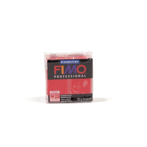 Fimo Professional modeling clay 8004 85 g, oven hardening, 110°C/230°F, true red (200)