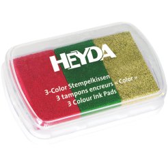 Tampones, 90 x 60 mm, 3 colores, rojo/verde abeto/oro