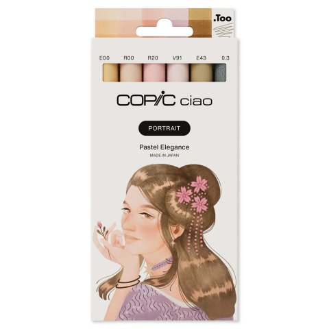 Copic Ciao PORTRAIT, 6er-Set Pastel Elegance