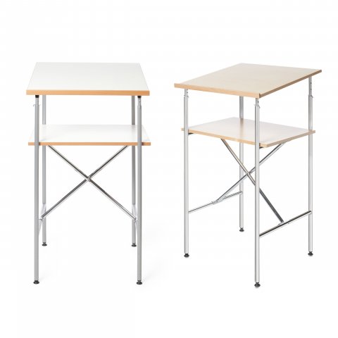 Standing desk E2 frame colourless, tops maple, nature