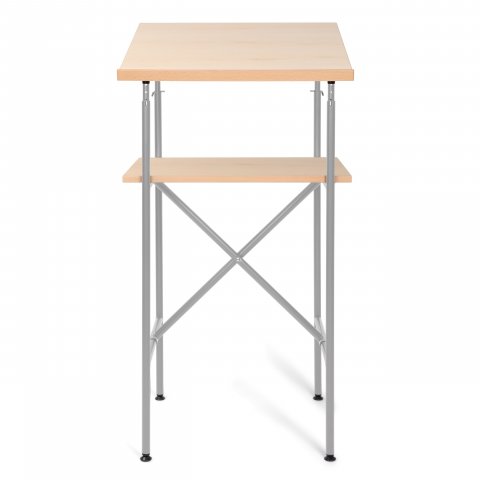 Standing desk E2 Silver grey frame, natural maple tops