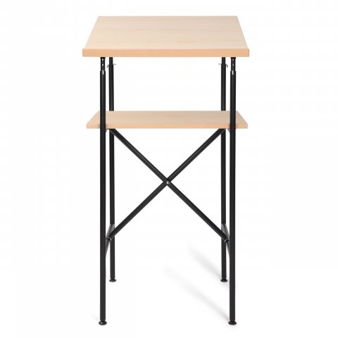 Standing desk E2 black frame, natural maple tops