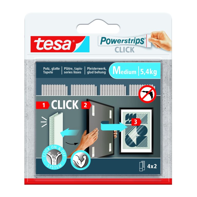 Tesa Powerstrips Velcro strips Click Medium