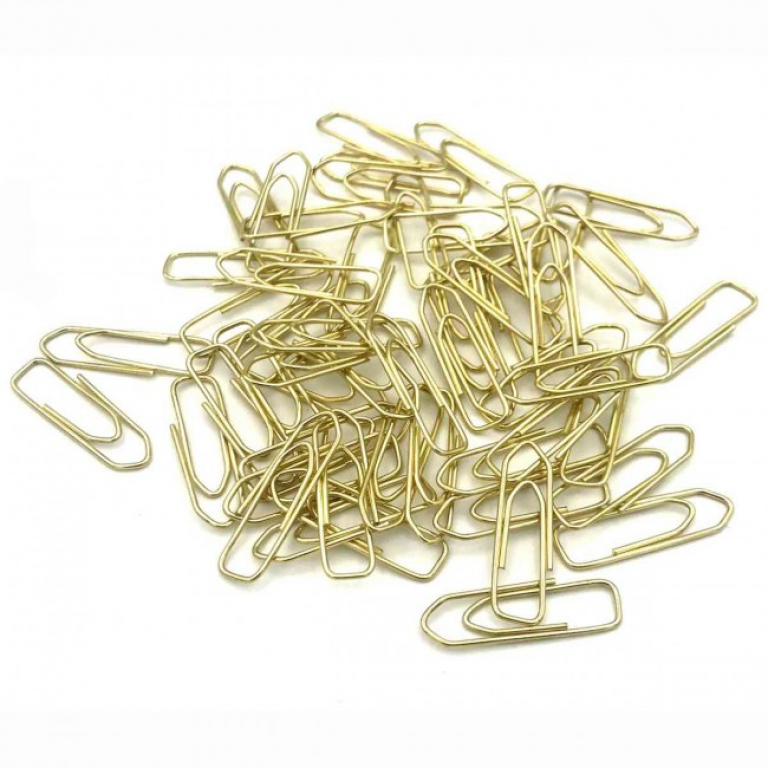 Paper clips, gold