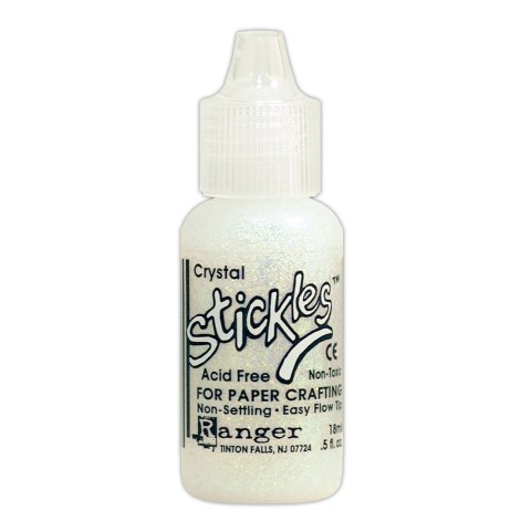 Ranger Stickles pegamento de purpurina 18 ml, punta fina, sin ácido, cristal