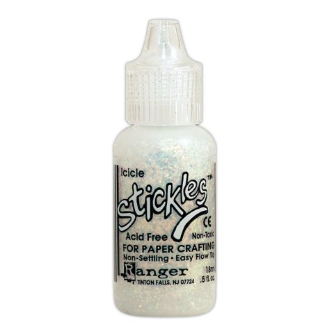 Ranger Stickles glitter glue 18 ml, fine tip, acid-free, Icicle