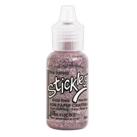 Ranger Stickles pegamento de purpurina 18 ml, punta fina, sin ácido, tafetán rosa