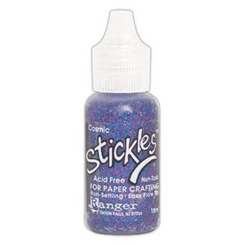 Ranger Stickles Glitzerkleber 18 ml, feine Spitze, säurefrei, Cosmic