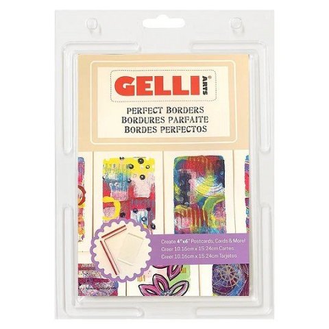 Juego de planchas de gel Gelli Arts para monocopias Placa transparente 76x127 mm y soporte de montaje 102x152 mm