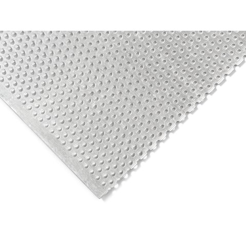 Aluminium Feinlochblech, Rundloch versetzt (RV 1,1/2,0) s = 0,5 mm, 200 x 250 mm