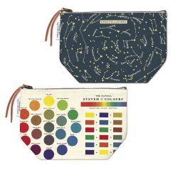 Cavallini borsa con zip in cotone